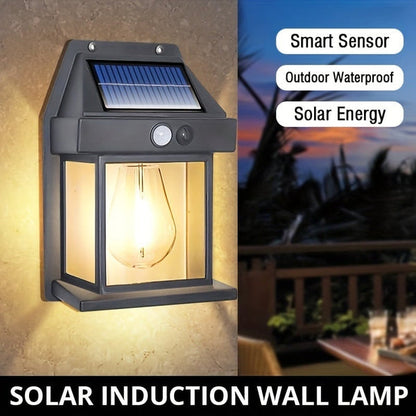 🎁Köp 2 få 1 gratis⏳Rörelsesensor Solcellslampa i volfram för väggmontering