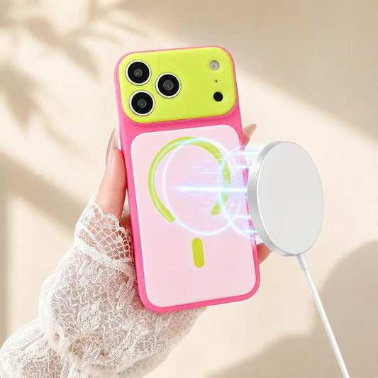 🌞🌈SOMMARFÖRSÄLJNING 💥50K+ SÅLDA!📱Trendig iPhone-skal | Dopamin Färgblock MagSafe-skal – Ultratunt Matt Hårt PC-skydd för iPhone