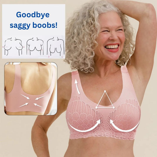 🔥 Köp 1 och få 2 gratis 🔥 Latex 4.0 Graceful Anti-saggy Andningsbar spets BH i stor storlek