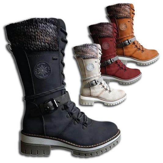 🔥Vattentäta knähöga snöstövlar för damer👢