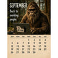 2027 Bigfoot-kalender med vardagsmotiv