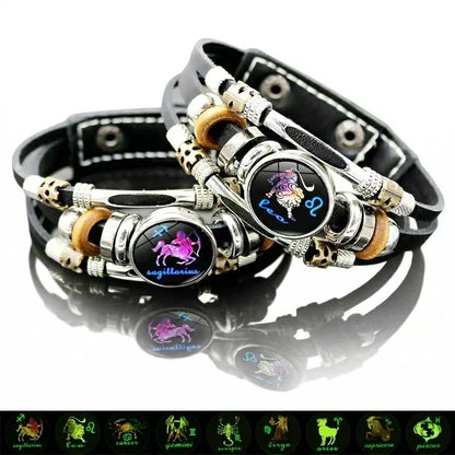 🎉 2026 Rea — Över 21 300 sålda!🔥 Lysande Läder Stjärntecken Armband