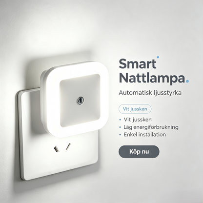 🎉 Rea 2026 – Över 88 000 sålda! 🌙 LED-nattlampa med stickkontakt – sensor som aktiveras från skymning till gryning och varmvitt sken 🏠