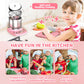 🎁 [Perfekt Present till Barn] 🍳 Barns Mini-Kök med Riktiga Matlagningsleksaker – 22-delars Set