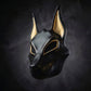 Egyptisk Anubis-mask: Handmålad schakalmask i konstgjord bladguld för cosplay och lyxig väggdekoration