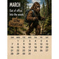 2027 Bigfoot-kalender med vardagsmotiv