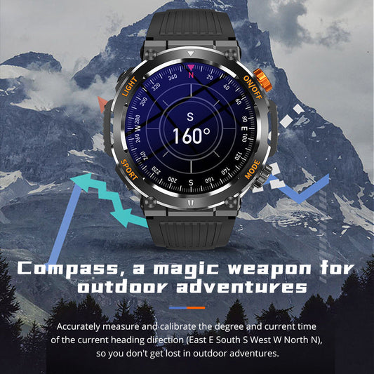 ⌚ Exklusiv Rea -50%! 🌲 Sport- & Outdoor-Smartwatch – Perfekt för Äventyr & Sport 🚴 | Vattenbeständig, Bluetooth-samtal & 100+ Lägen ✨