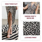 🐆Summer Limited Edition🌹 Deep V-Neck Leopard Print Slit Dress, full av vild charm💃