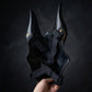 Egyptisk Anubis-mask: Handmålad schakalmask i konstgjord bladguld för cosplay och lyxig väggdekoration