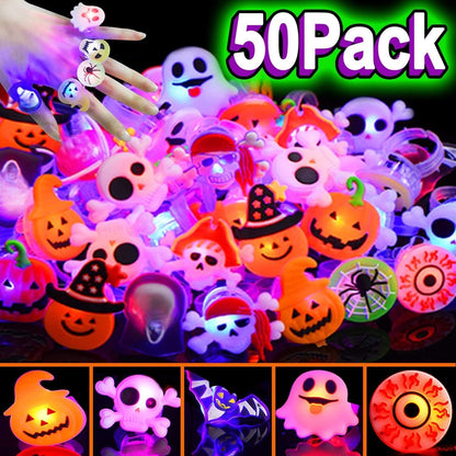 LED Ljus Halloween Lysande Ring - Set med 30 st