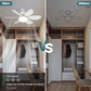 3-in-1 Portable Ceiling Fan & Light With Remote Control