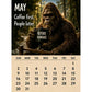 2027 Bigfoot-kalender med vardagsmotiv