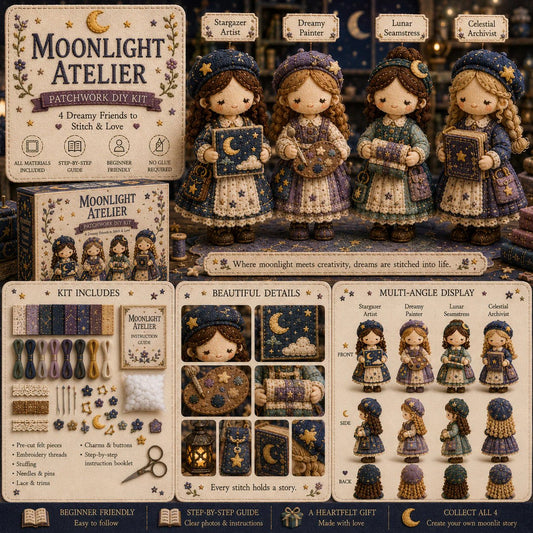 💕Rea 50% RABATT🧵Tiny Worlds Collection – Patchwork DIY-kit-serie