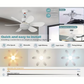 3-in-1 Portable Ceiling Fan & Light With Remote Control