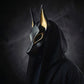 Egyptisk Anubis-mask: Handmålad schakalmask i konstgjord bladguld för cosplay och lyxig väggdekoration