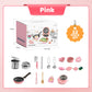 🎁 [Perfekt Present till Barn] 🍳 Barns Mini-Kök med Riktiga Matlagningsleksaker – 22-delars Set