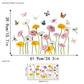 ✨SISTA DAGEN REA 50 % RABATT!💐Färgglad blomsterbukett fönsterdekal🖼️