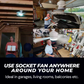 3-in-1 Portable Ceiling Fan & Light With Remote Control