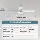 3-in-1 Portable Ceiling Fan & Light With Remote Control