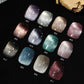 Cat eye gel nagellack, glitter holografiskt nagellack, reflekterande genomskinlig UV gel nagelkonst
