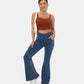 🔥Stretchy Denim High Waisted Crossover Flare Pants👖