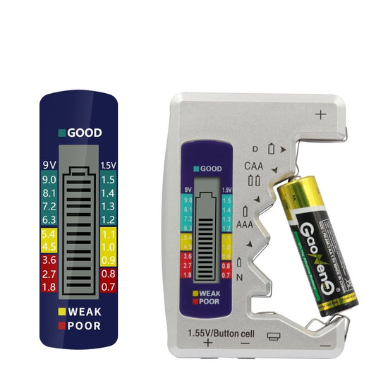 🎁 Het försäljning – 50 % rabatt! ⚡Universell batteritestare – Kontrollerar AA-, AAA-, 9V-, knapp- och andra batterier på 3 sekunder! Kompakt, noggrann🔋⏱️