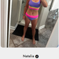 🔥🎁Nyhet 55% RABATT🔥🌼 Färgblockerad Sportig 3-delars Bikiniset i Nylon – Högmidja med Magekontroll 👙