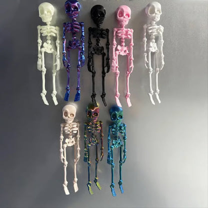 3D-printad magnetisk figur i form av ett vintage-skelett 🎃