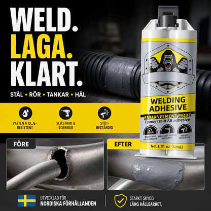 🔧 50% RABATT NU! Hållbart reparationssvetslim för metall – ersätter svetsning, vatten- & korrosionsbeständigt – perfekt för motorer, rör och maskiner 🛠️✨