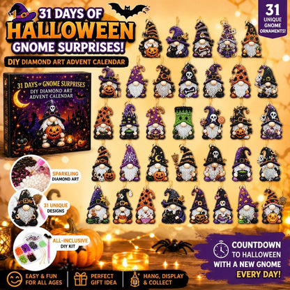 🎃✨ 31 Dagars Tomteöverraskningar Halloween Diamantmålning Adventskalender