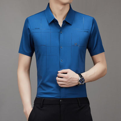 🌈Vårrea - 49% rabatt✨-Businessskjorta i Ice Silk för män
