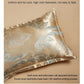 💝 Frakt Gratis Europeisk lyxig satin jacquard 4-delad bäddset