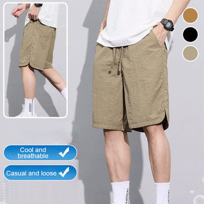 Sommarshorts för Herr med Lös och Avslappnad Passform och Fickor