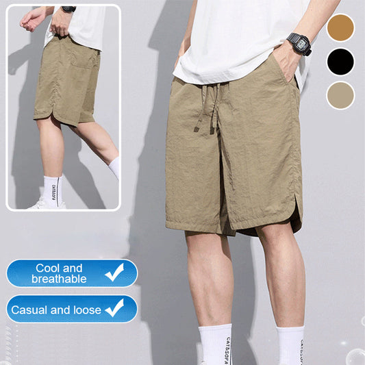 Sommarshorts för Herr med Lös och Avslappnad Passform och Fickor