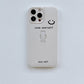 Smiley-telefonfodral med ringstativ för iPhone 11-15-serien