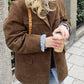 ✈️Fri leverans✈️Kvinnors Vintage Fuskmocka Lös Blazer