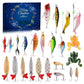 ✈️Fri leverans✈️Rejäla Realistiska Fiskedrag med Adventskalender Display Set