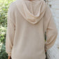Kvinnors trendiga enfärgade huvtröja med lång ärm