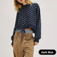 Women's Cropped Butterfly Print Crewneck Sweater