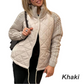 ❄️Damen Stickad patchwork puffy jacka