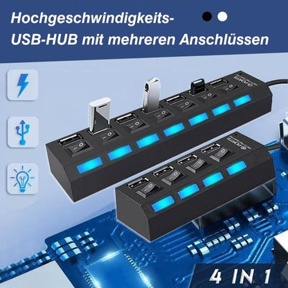 USB-Hubb Med Hög Hastighet Och Flera Portar