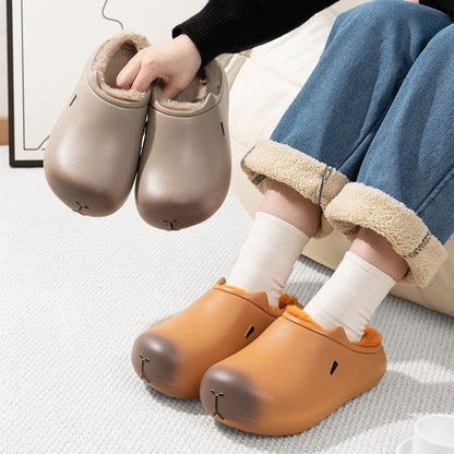 Waterproof Cartoon Winter Slippers for Women & Men