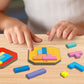 Färgglad Block Pusselspel 128 Delar Set