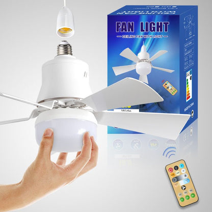 3-in-1 Portable Ceiling Fan & Light With Remote Control