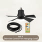 3-in-1 Portable Ceiling Fan & Light With Remote Control
