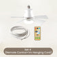 3-in-1 Portable Ceiling Fan & Light With Remote Control