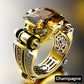 Heavy Duty Vintage Zirconia Wide Band Ring