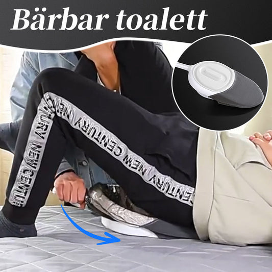 Bärbar toalett med handtag och lock