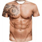 💪 T-shirt med muskeltatuering i heltryck