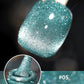 Cat eye gel nagellack, glitter holografiskt nagellack, reflekterande genomskinlig UV gel nagelkonst